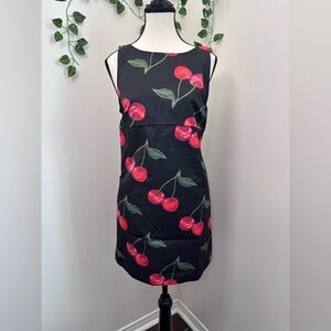 Urban Outfitters Black Cherry Print Midi Dress